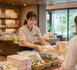 趣のあるシックなリゾートホテルでフロント・売店のお仕事🌜
