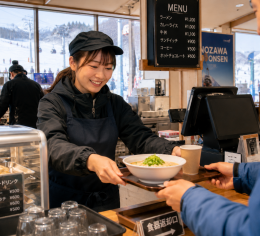 人気の野沢温泉で食堂スタッフ募集!!