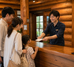 天然温泉のあるログハウスでマルチタスクのお仕事!