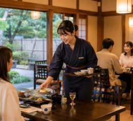 【筋湯温泉】旅館のお食事処スタッフ募集