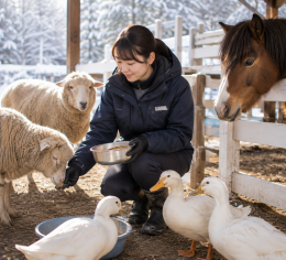 【ルスツでリゾートバイト】動物係のお仕事!
