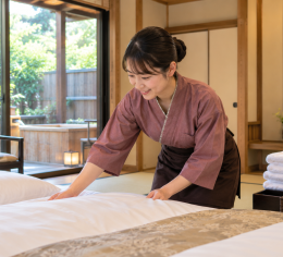 老舗旅館で客室清掃・館内清掃スタッフ募集!