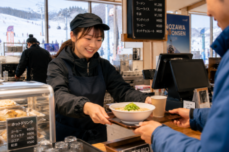 人気の野沢温泉で食堂スタッフ募集！！