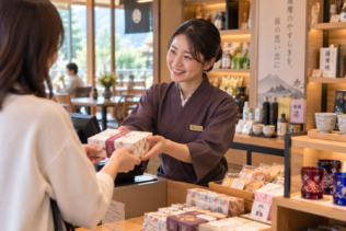 旅館内の売店・茶房スタッフ募集！